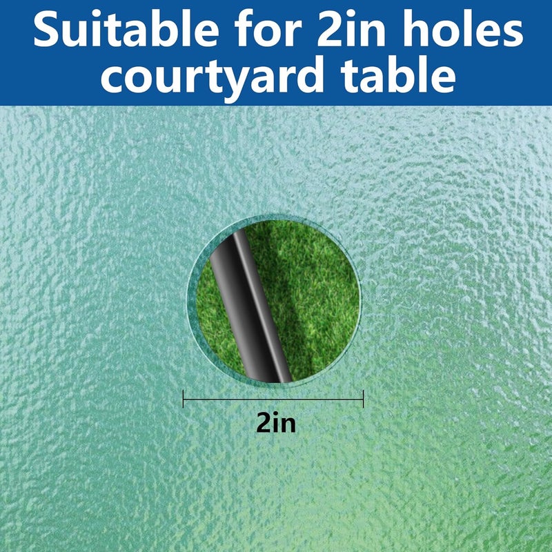 DECOHS 4 Pcs 2 Inch Parasol Umbrella Hole Ring Plug and Cap Set, Thicker Patio Table Hole Cover Insert, Deck Table Umbrella Holes Plug Replacement Parts for Outdoor Patio Table Garden Yard - Image 3